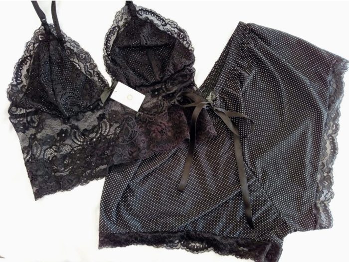 Baby Doll em Liganete Short Doll e Cropped de Renda Raquel Esther Dassa - Image 9
