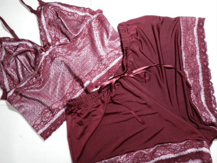 Baby Doll em Liganete Short Doll e Cropped de Renda Raquel Esther Dassa - Image 4