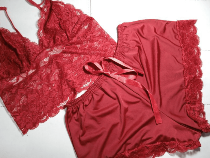 Baby Doll em Liganete Short Doll e Cropped de Renda Raquel Esther Dassa - Image 2