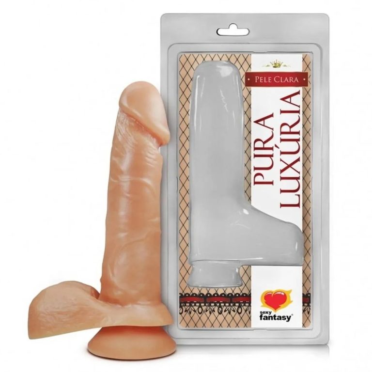Prótese Sem Vibro Com Ventosa E Escroto 16x3,5cm
