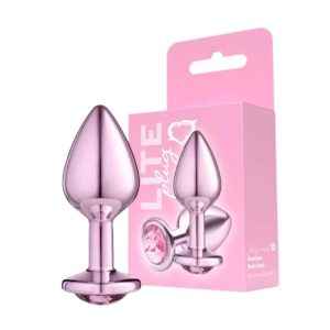 Plug Anal Rosa Tamanho M Com Pedra